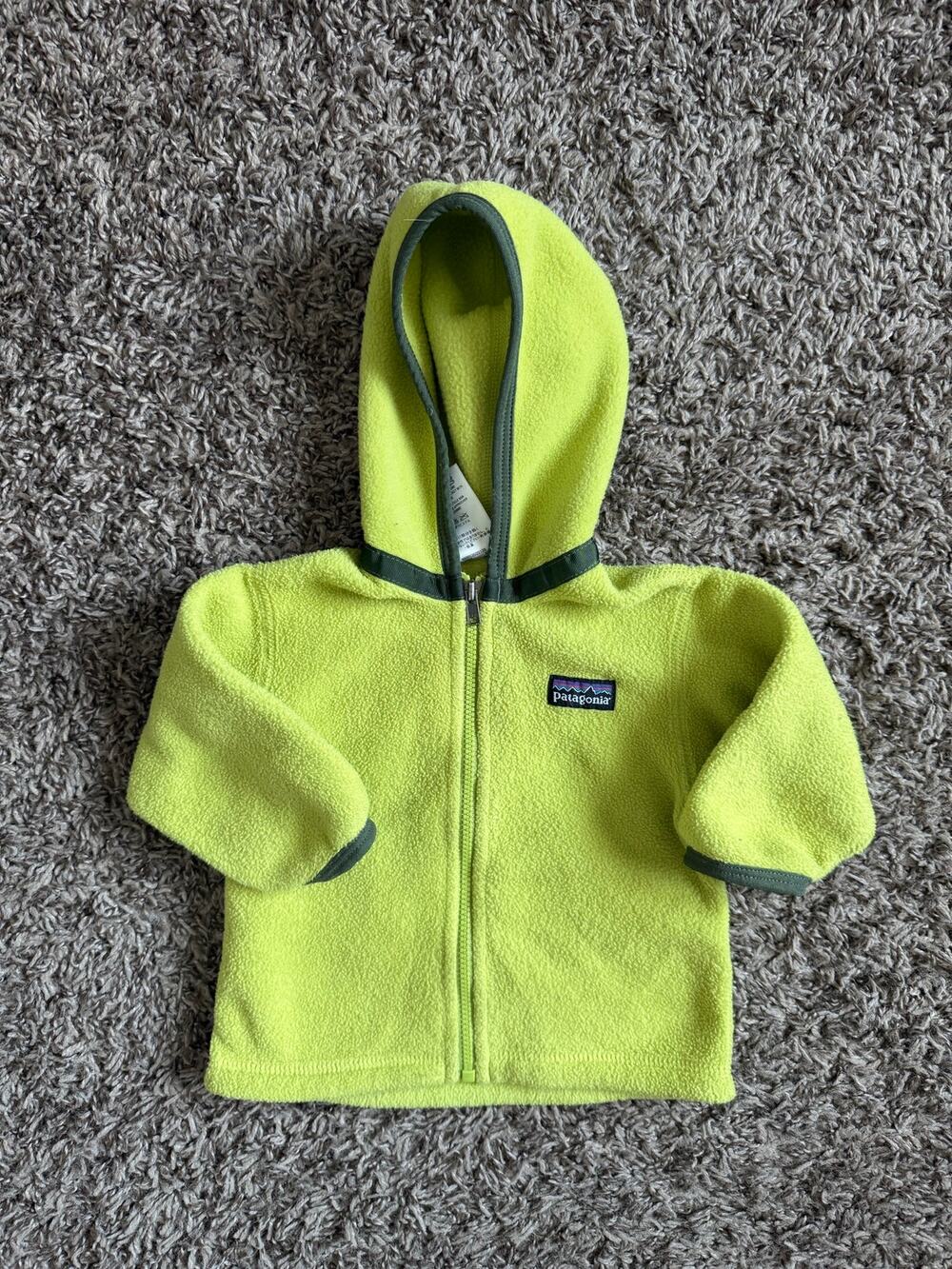 Patagonia Baby Fleece Jacket Size 3 Months Neon Full Zip Gorpcore Outdoors